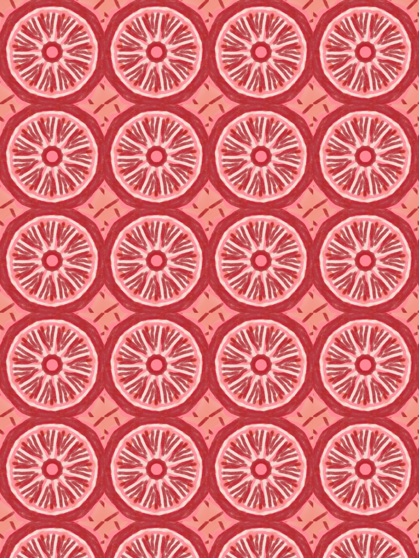 Rood oranje textielpatroon