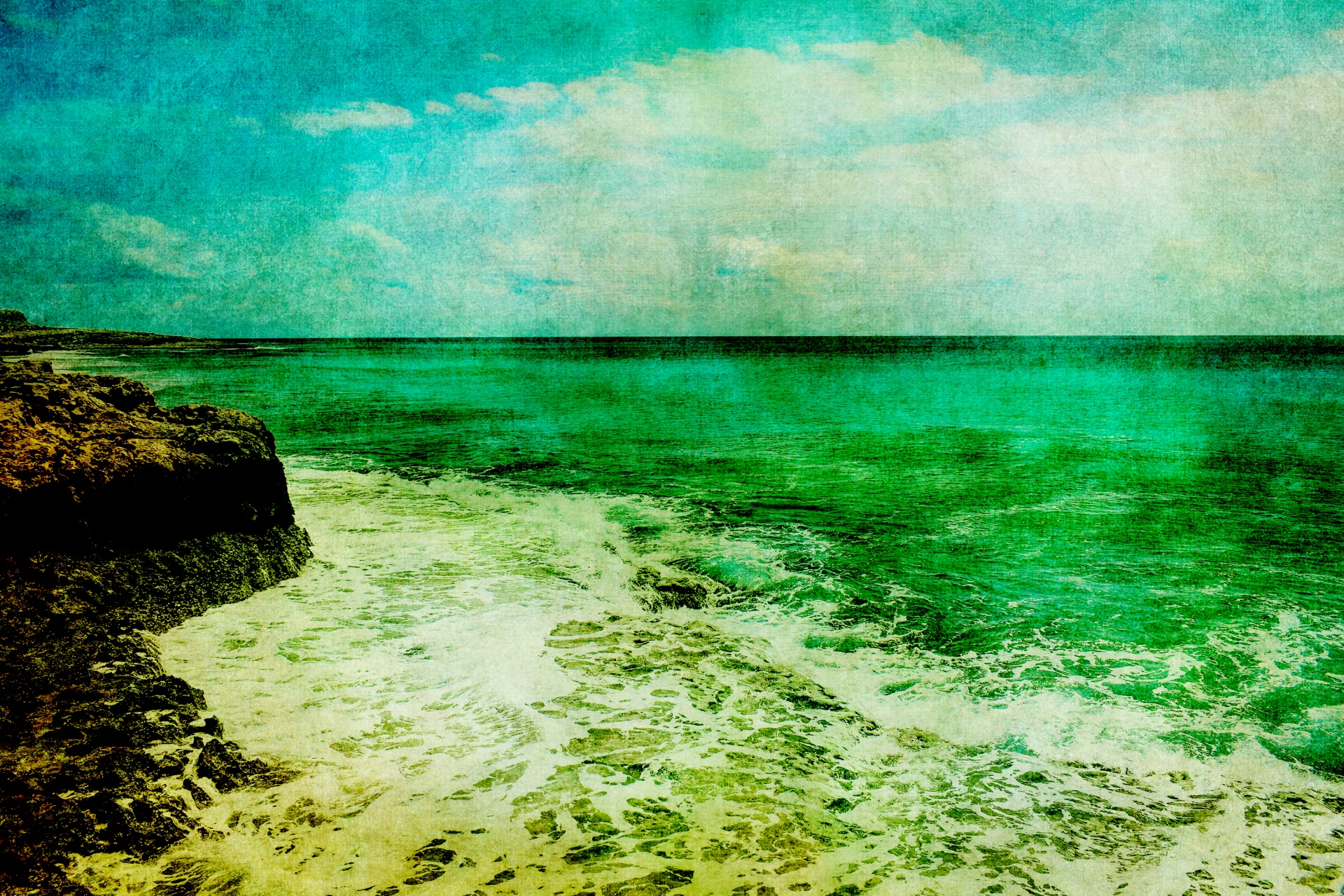 Sea Vintage Painting