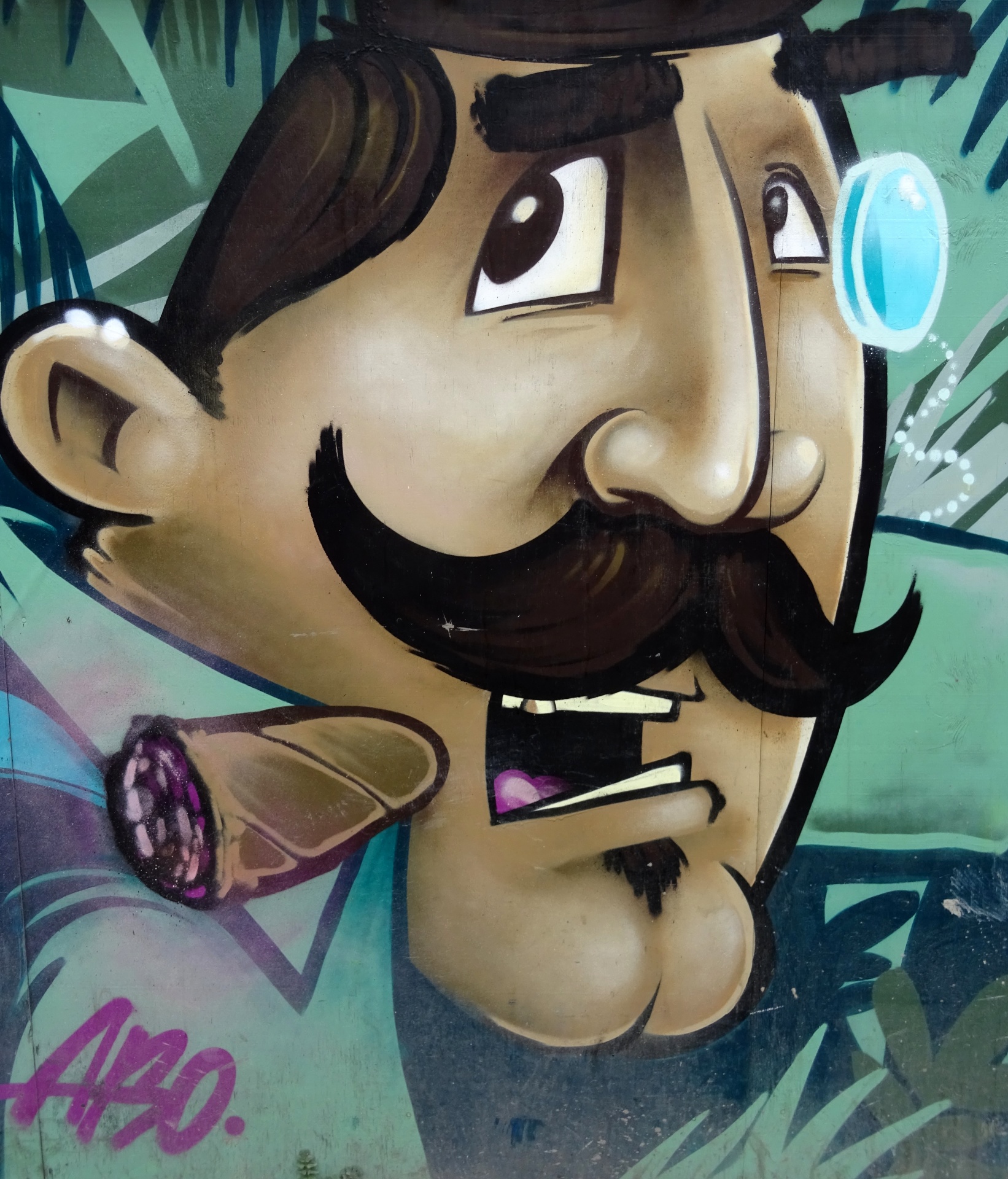 Street Art Painted Man
