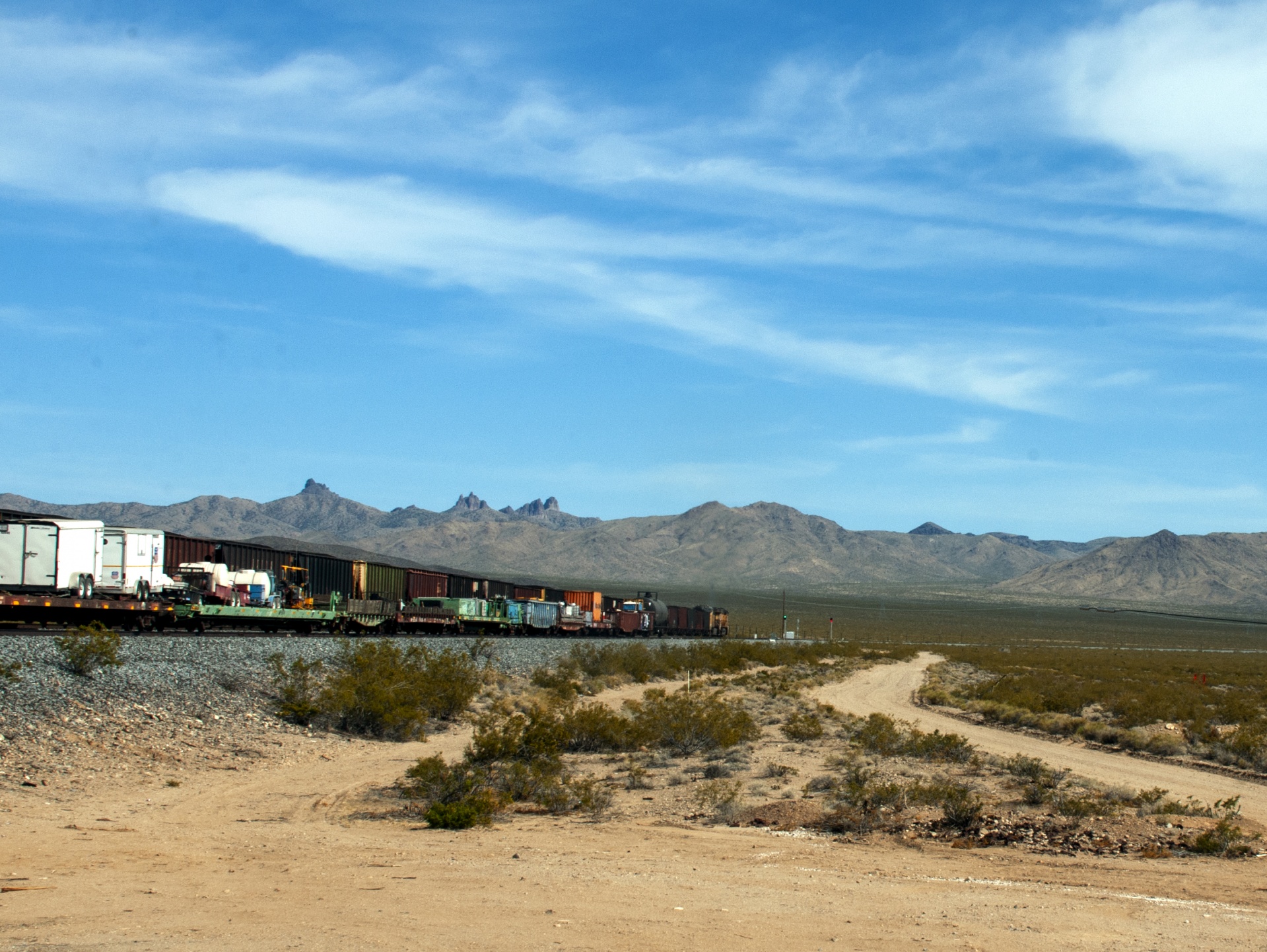 Train in de woestijn
