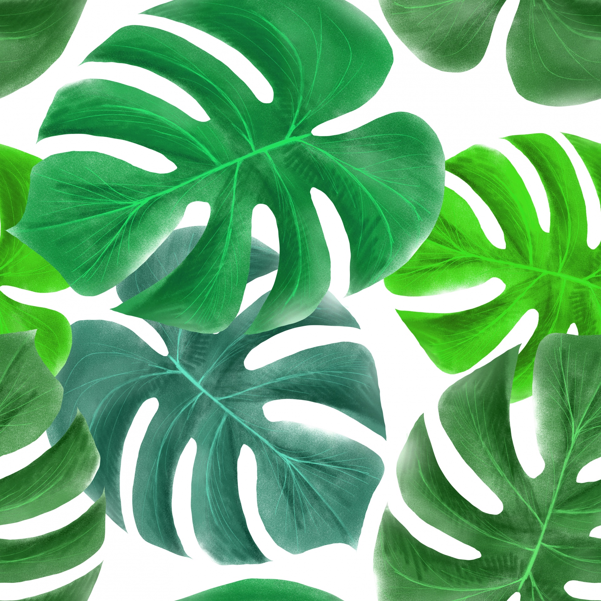 Tropische bladeren patroon