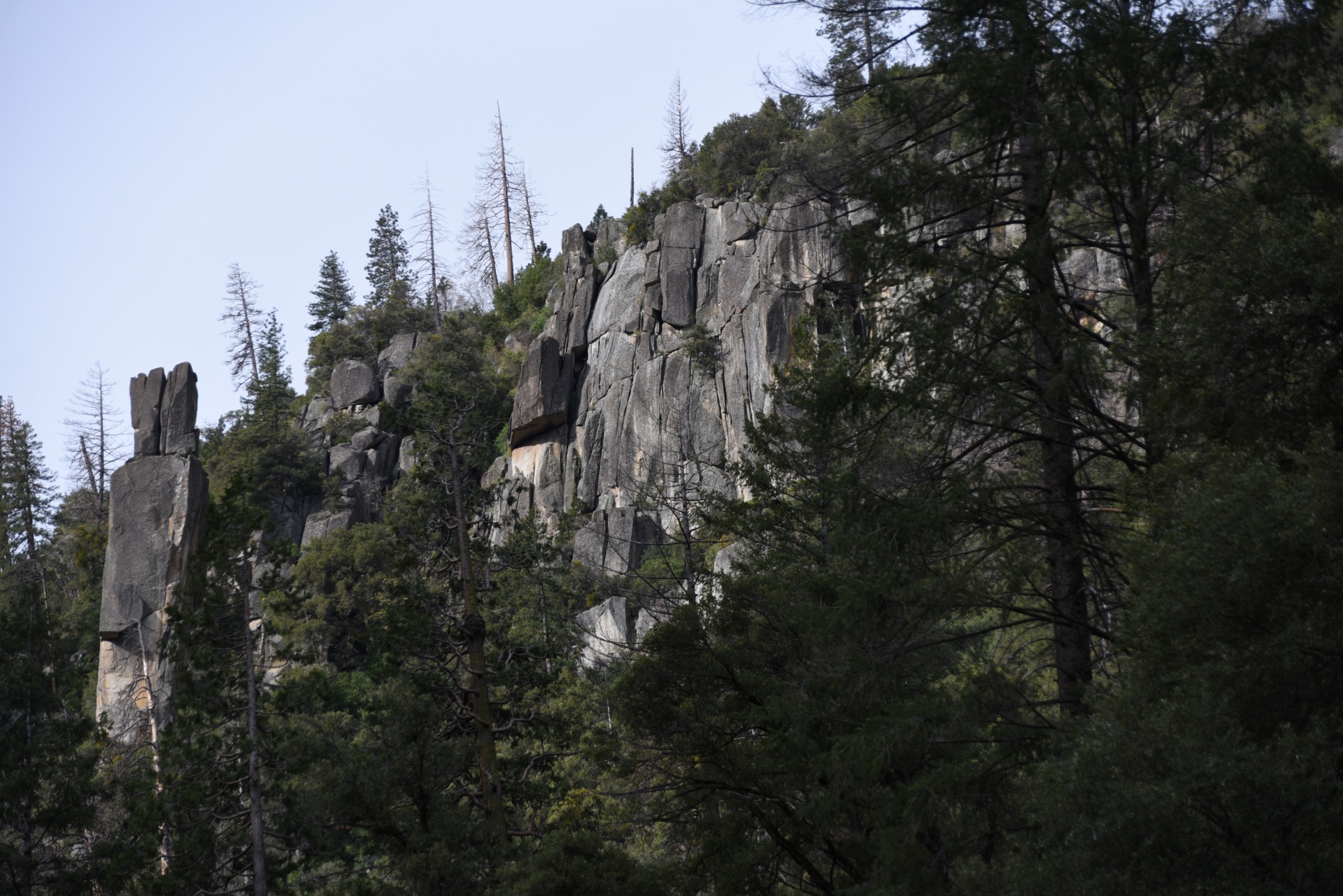 Ongewone rotsformatie Yosemite