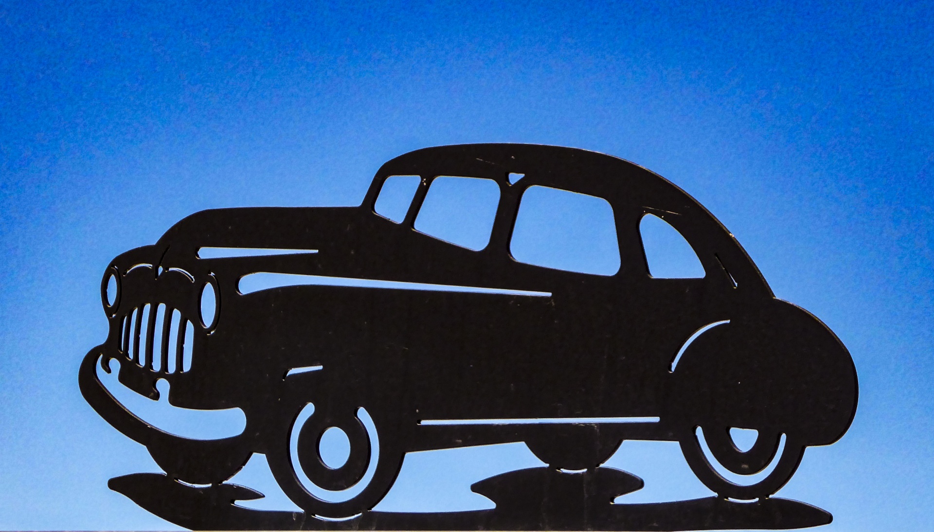 Vintage automobiel silhouet