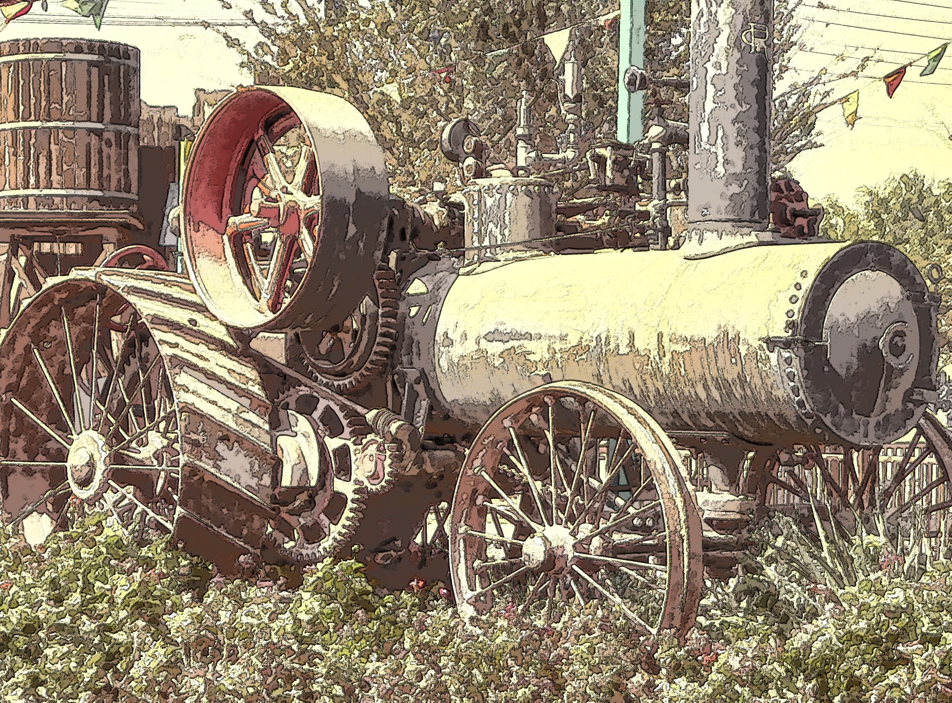 Vintage Farm Water Wagon