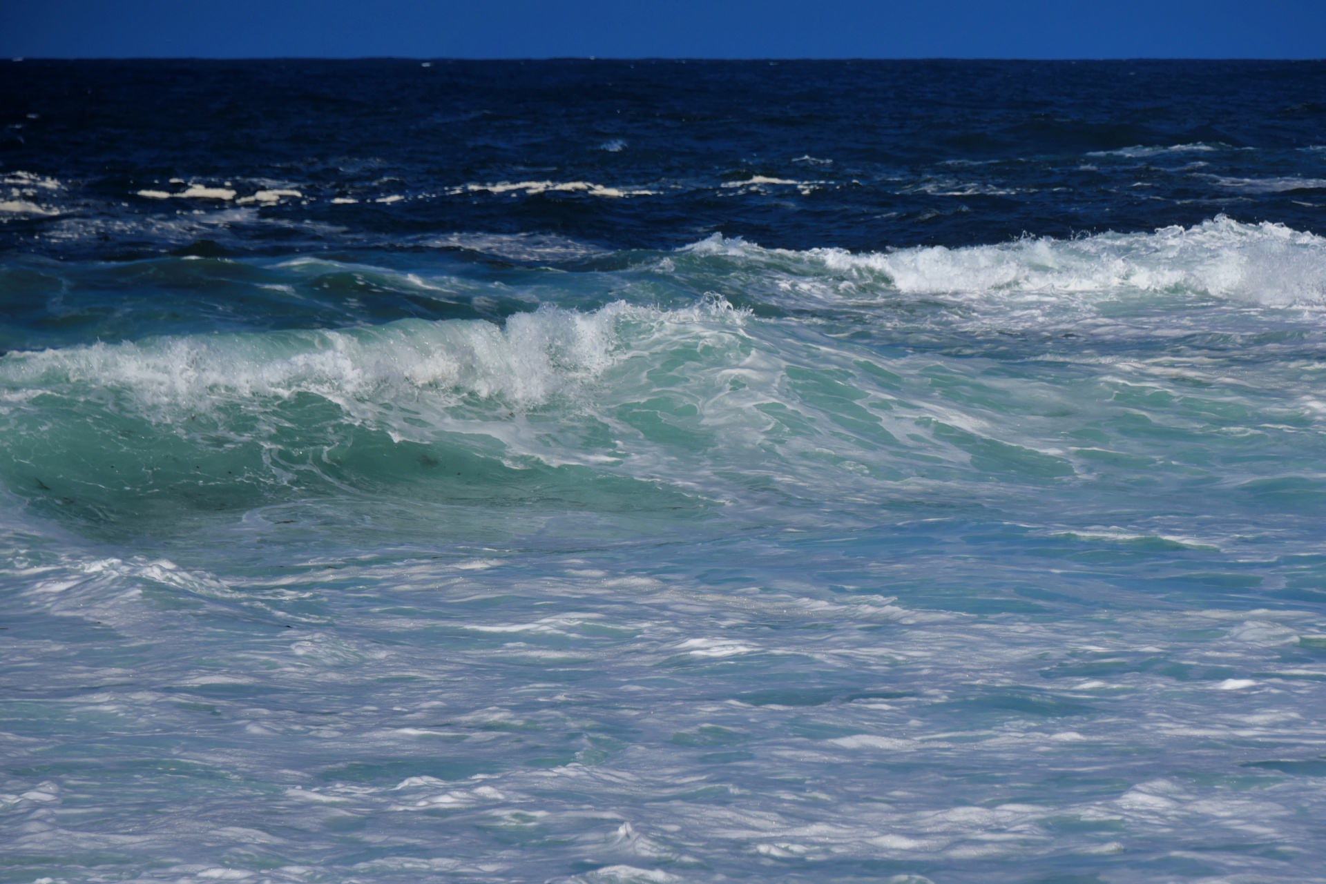 Wave Curl Blue Background
