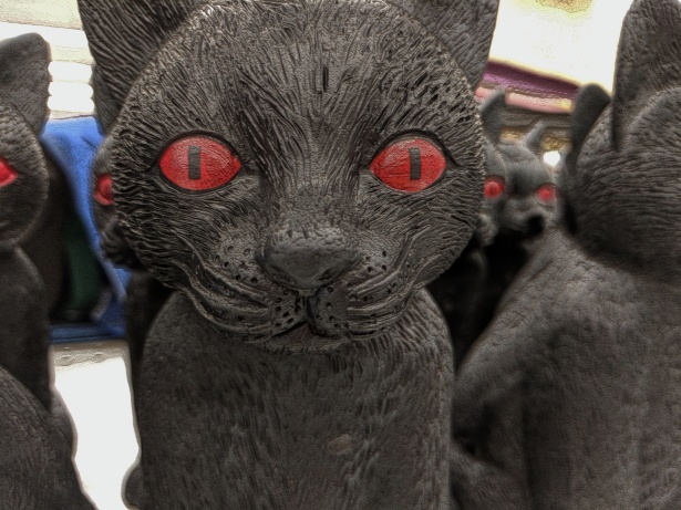 Черный кот с красными глазами Бесплатная фотография - Public Domain Pictures