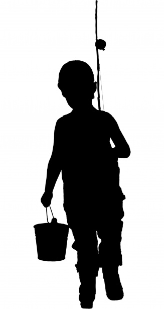 Boy Fishing Rod Silhouette Free Stock Photo - Public Domain Pictures