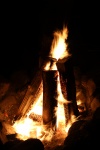A late night campfire