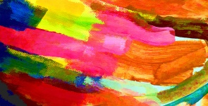 Abstrakte horizontale Farbenanschläge