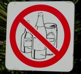 Álcool proibido em sinal público