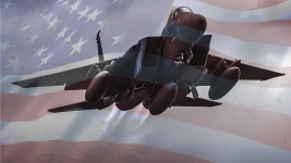 Amerikanische Flagge Jet