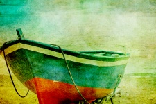 Pintura vintage barco