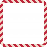 Candy Cane Frame Square