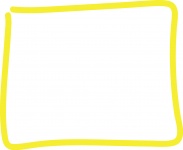 Cartoon vierkant geel
