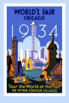 Чикагская мировская ярмарка Vintage Post
