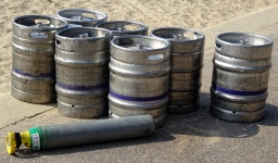CO2 Cylinder And Beer Barrels