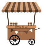 Clipart de chariot à café