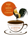Cupa de cafea Rooster Retro