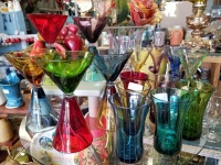 Vintage colorido Swank Glass