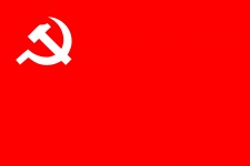 Komunistická vlajka. vlajka komunistické