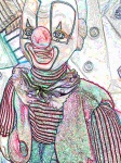 Crayon Colored Clown