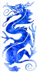Dragon Abstract in Blue Tone