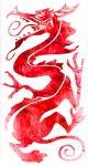 Estratto del drago in tono rosso