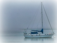 Dreamy Anchored Sailboat