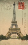 Cartolina d'epoca della Torre Eiffel