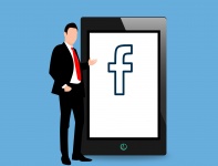 Facebook, puntero del mouse, logotipo