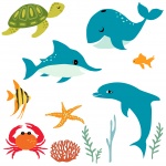 Clipart de poissons Illustration mignonn