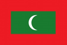 Flagge der Malediven. Malediven Flagge