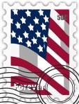 Drapeau timbre postal