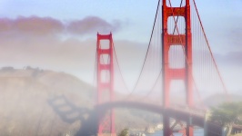 Mistige Golden Gate Bridge
