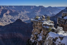 Grand Canyon Vista met sneeuw