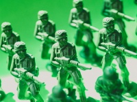 Soldatini di plastica verdi