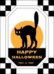 Halloweenowy Czarny Kot Vintage