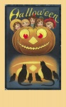 Halloween üdvözlő vintage poszter