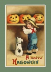 Szablon karty Halloween Vintage