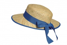 Ruban bleu arc chapeau