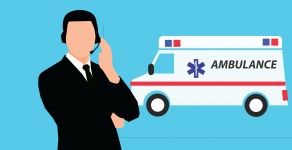 Aide, ambulance, médical, véhicule,