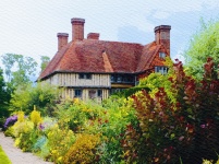 Dům zahrady Akvarel malování