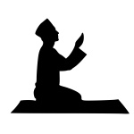 Islâmica, oração, silhueta