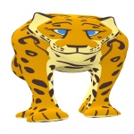 Cartone animato di giaguaro