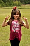 Little Girl And Peace Sign