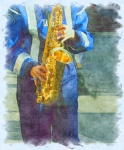 Marching Band Saxophone Player