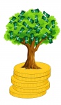 Pieniądze, drzewo pieniędzy, zarabiaj pi