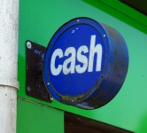 Old ATM Cash Signpost