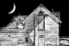 Old House And Baby Moon
