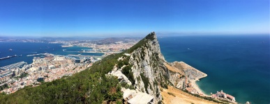 Panoramiczny widok z Gibraltaru